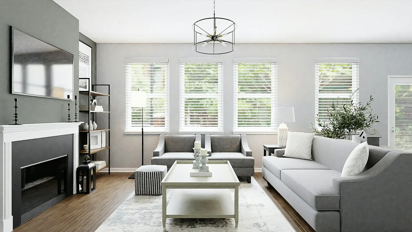 Bright family room